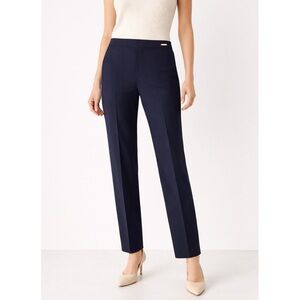 Tory Burch Azalea Uniform Wool Pants Straight Leg Navy Size 4